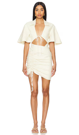 Christiano Dress in Beige | Revolve Clothing (Global)
