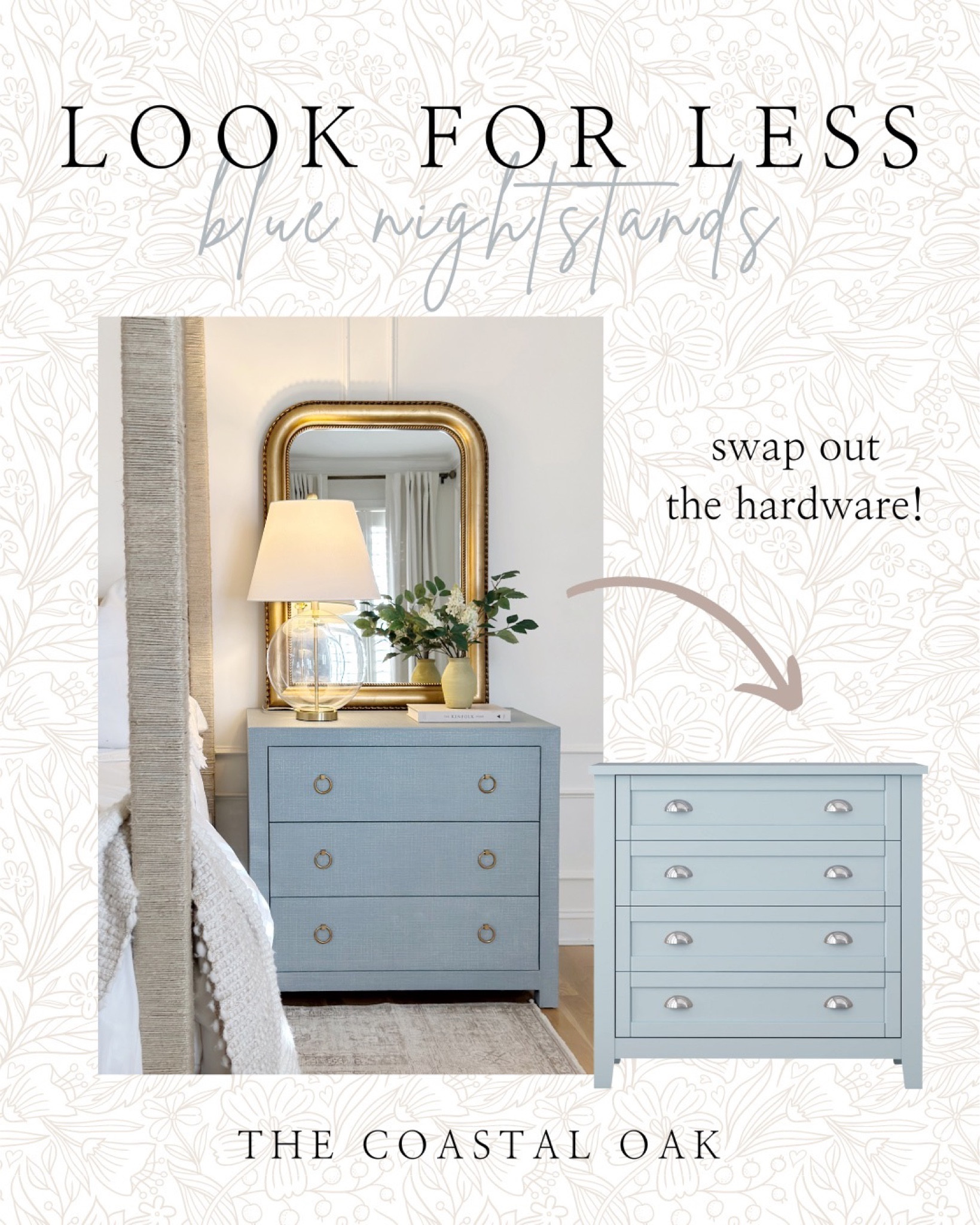 Love this Serena and lily look for less from Amazon. Just swap out the hardware and save hundreds!

Coastal nightstand blue nightstand dresser Serena and lily beach cottage beach house coastal 

#LTKsalealert #LTKstyletip #LTKhome