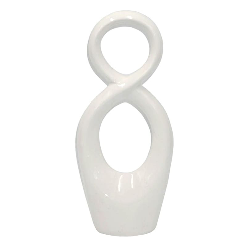 Laila Ali White Ceramic Infinity Sculpture, 12.5" | At Home