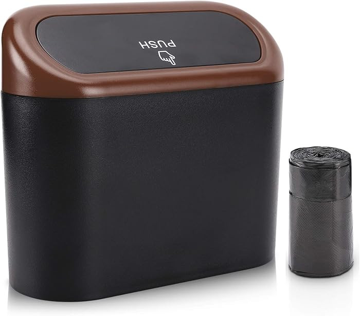 Accmor Car Trash Can with Lid, Leakproof Vehicle Trash Bin Auto Dustbin Organizer, Waterproof Min... | Amazon (US)