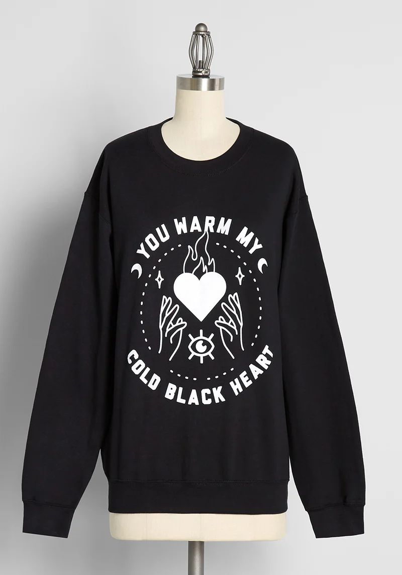 My Cold Black Heart Graphic Sweatshirt | ModCloth