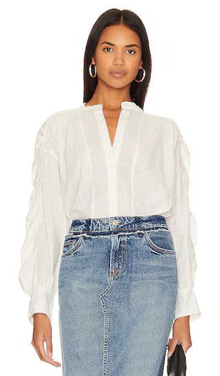 Maraya Button Up Top in Ivory | Revolve Clothing (Global)