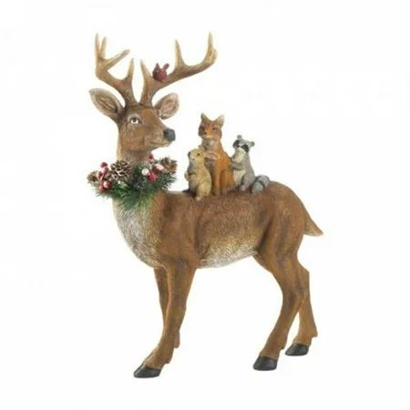 Christmas Collection 10018999 Standing Woodland Reindeer Decor, Blue | Walmart (US)