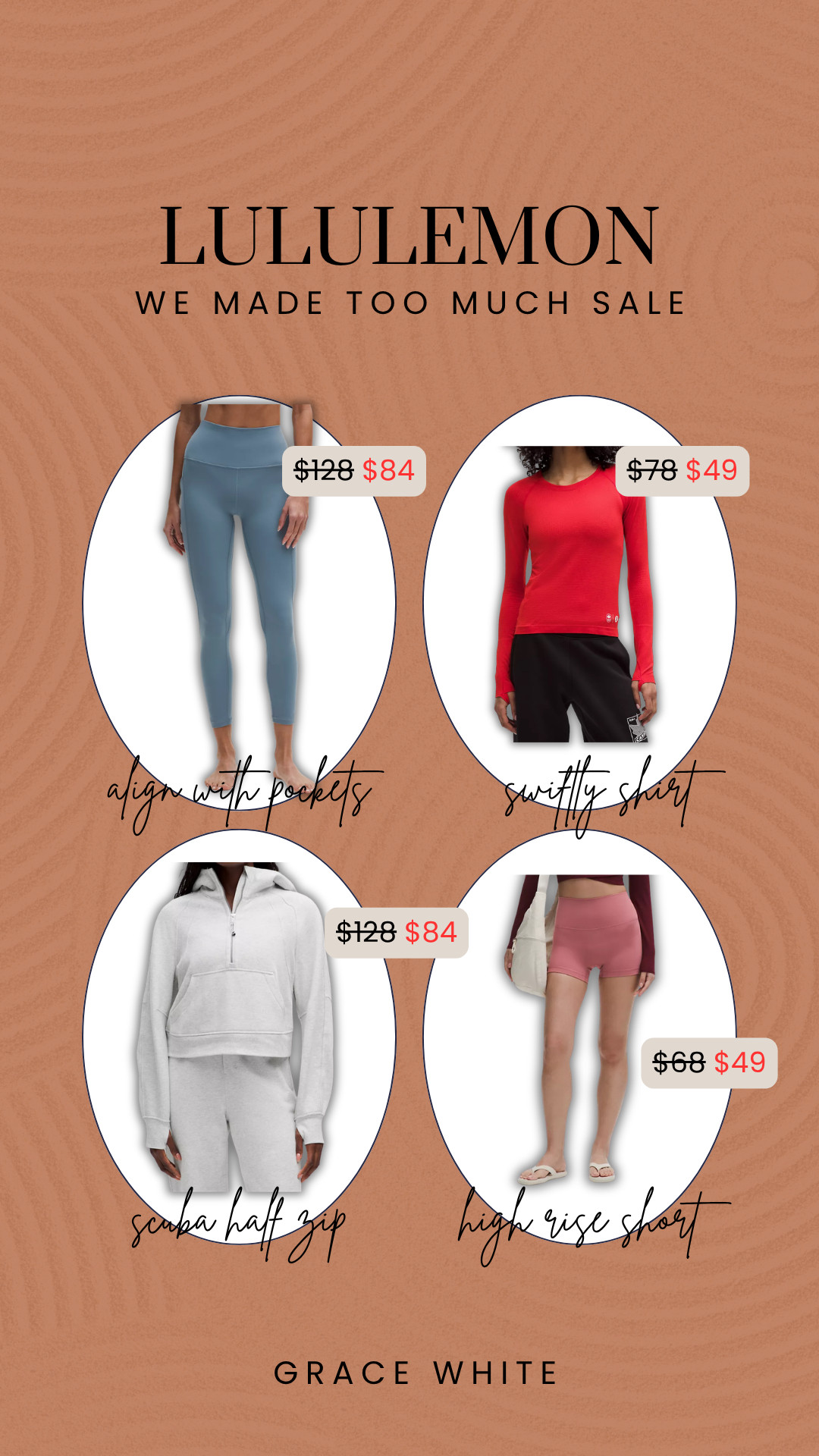 Lululemon: "we made too much" drop!!

im a tts medium in everything!!

lululemon, lululemon fashion, we made too much, lululemon sale, sale finds, sale alert, gracewhitefit, gracewhite 

 #LTKdayinmylife #LTKgrwm #LTKfitnessgoals