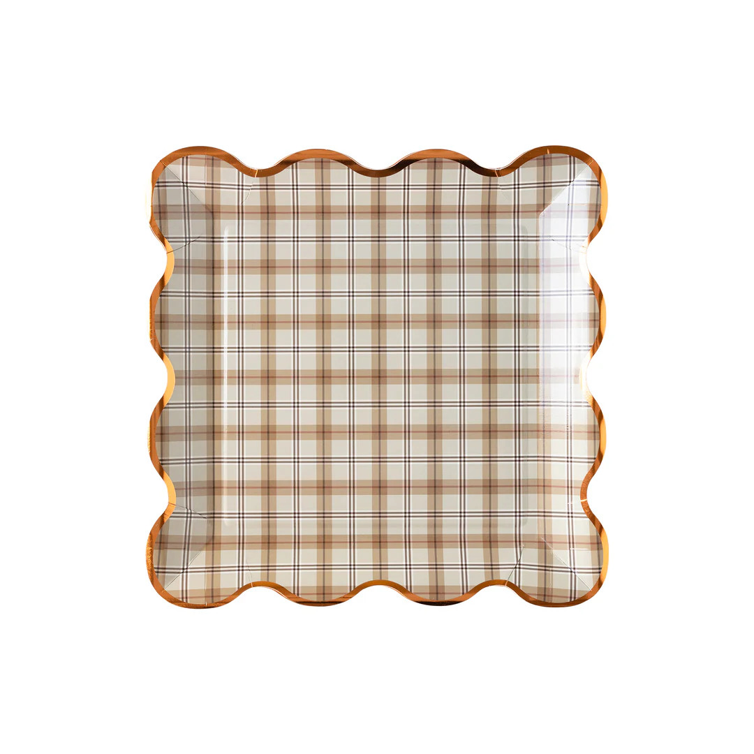 Plaid Square Paper Plate | My Mind's Eye