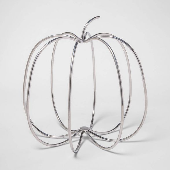 Silver Wire Harvest Pumpkin Decorative Accent Sculpture - Threshold™ | Target