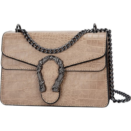 DEEPMEOW Trendy Chain Purse Crossbody Bag for Women - Crocodile PU Leather Shoulder Bag Small Square | Walmart (US)