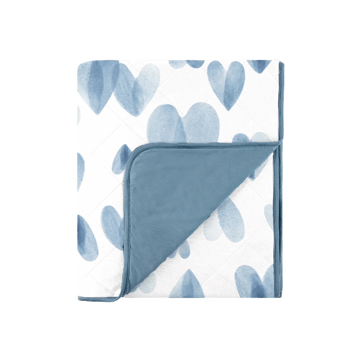 Dream Toddler Blanket - Ocean Blue Hearts | Dreamland Baby