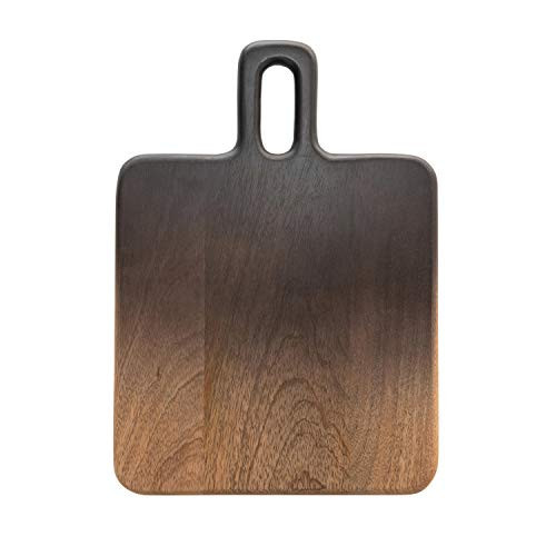 Bloomingville Mango Wood Ombre Cheese Board with Handle, Black and Natural | Amazon (US)