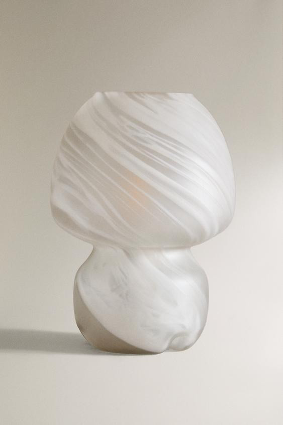 GLASS MUSHROOM TABLE LAMP | Zara US