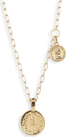Double Coin Pendant Necklace | Nordstrom