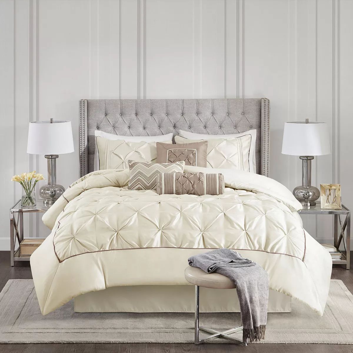 Madison Park Vivian 7-piece Tufted Comforter Set with Throw Pillows | Kohl's
