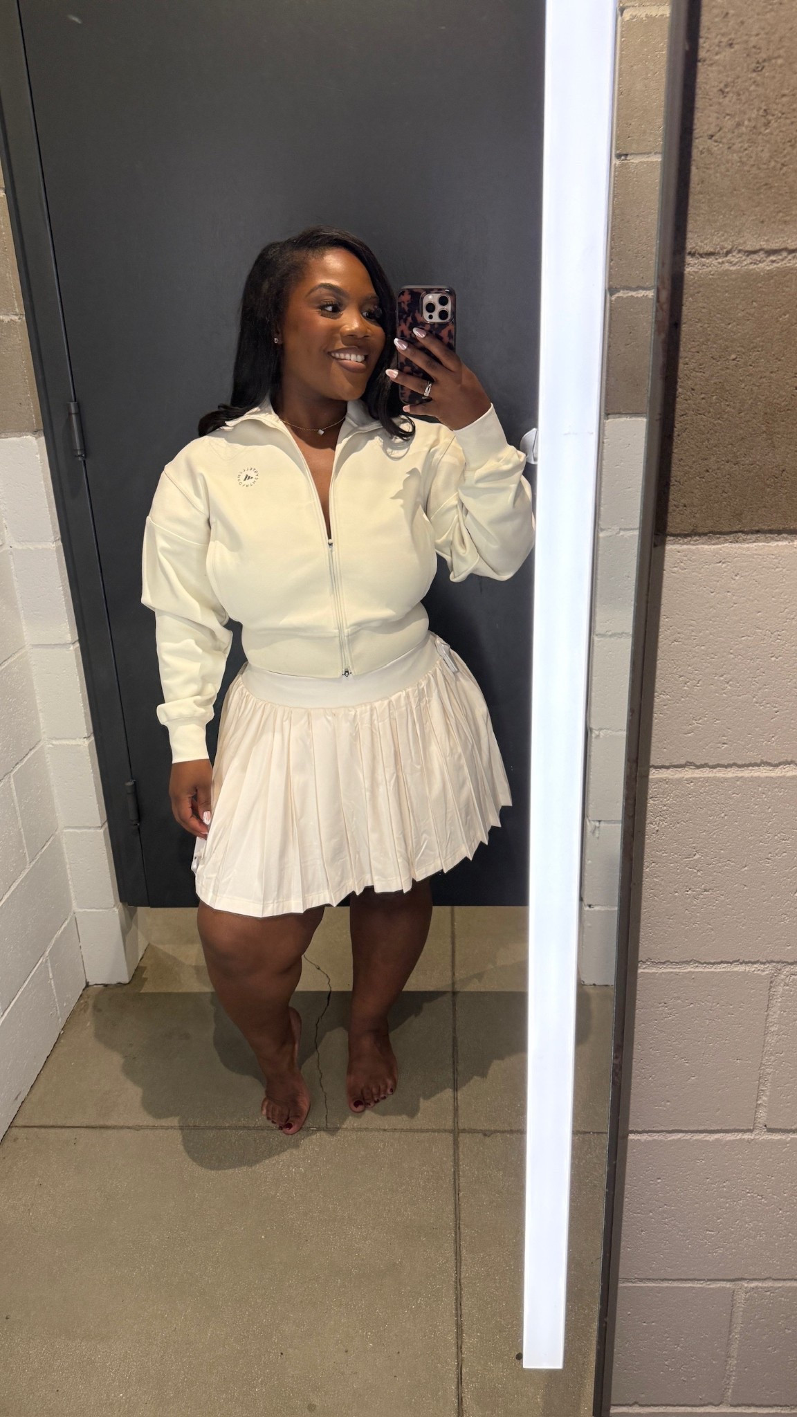 The Stella McCartney x Adidas line is IT y'all. Loving this cream color & how high-quality the jacket is! 

Skirt is also on sale! 

Linked the other color available and a similar skirt 

White jacket is low stock 

#LTKActive #LTKFindsUnder50 #LTKSaleAlert
