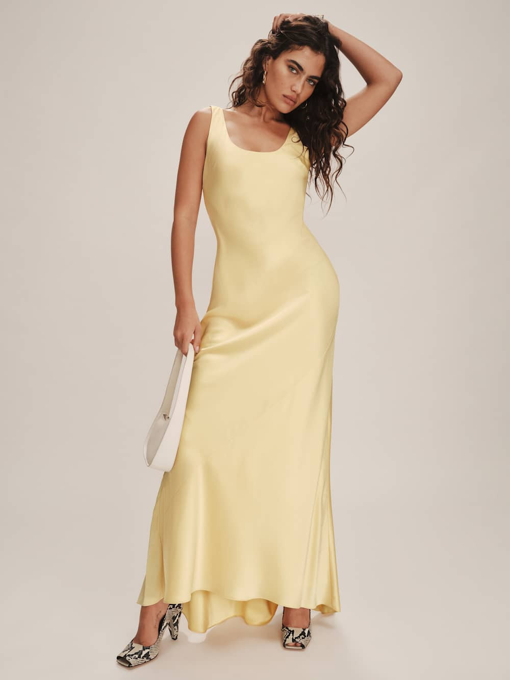 Sapphira Satin Dress | Reformation (Global)