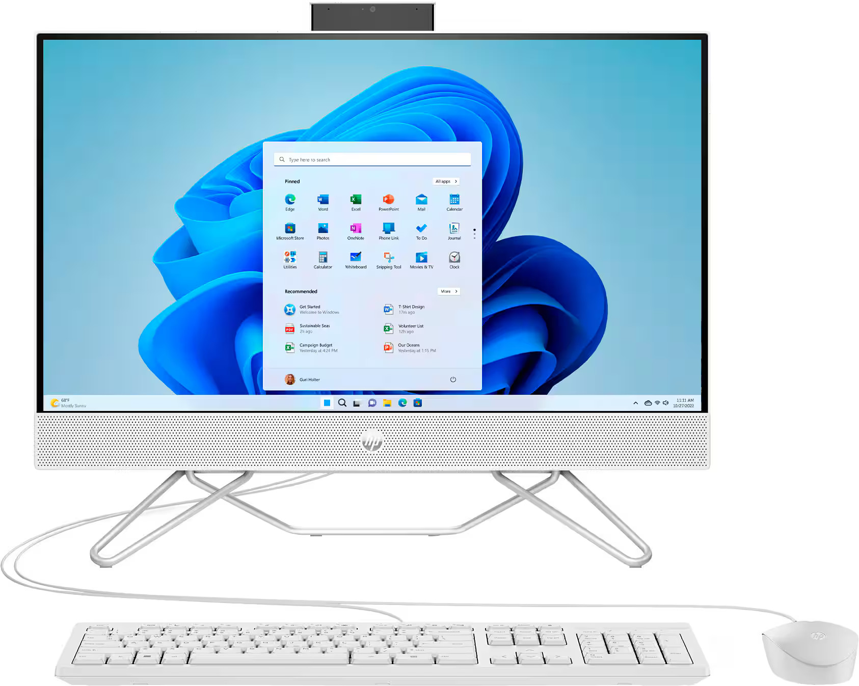 HP 23.8" Full HD Touch-Screen All-in-One Intel Core i3 8GB Memory 512GB SSD Starry White 24-cb112... | Best Buy U.S.