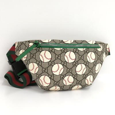 GUCCI Children's Belt Bag Baseball Print GG Supreme Green 502095 494094 | eBay US