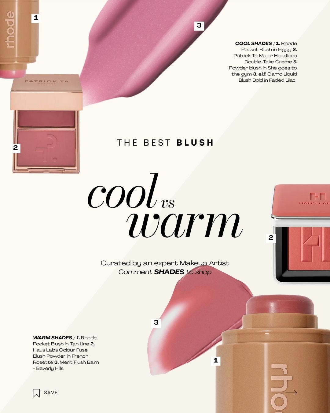 MAKEUP TOP PICKS - BLUSH

Carly, our in-house colour analyst and makeup artist, has curated the best of the best, here are her top 3 picks for cool vs warm undertones. The absolute best products on the market, curated by an expert, tailored to your undertone. 

 

#LTKaustralia #LTKbeauty