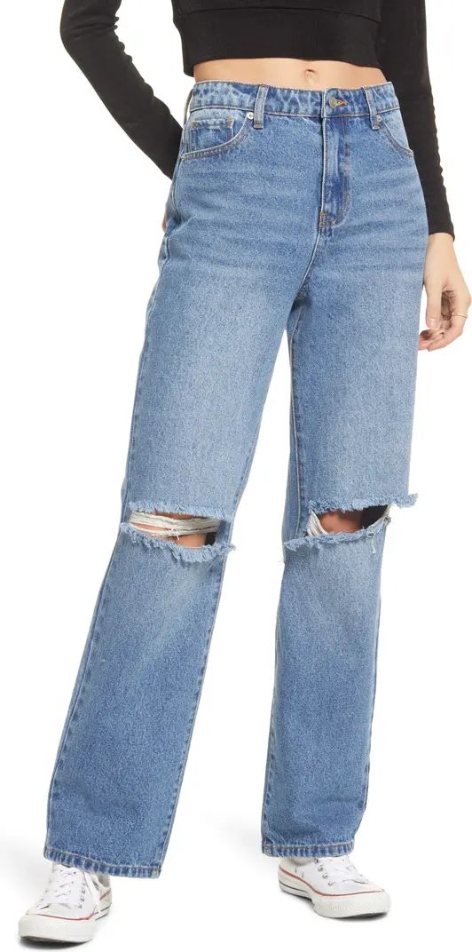 Ripped Straight Leg Jeans | Nordstrom