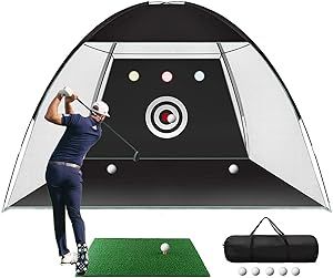 Amazon.com: Golf Practice Net, 10x7ft Golf Hitting Training Aids Nets with Target and Carry Bag f... | Amazon (US)