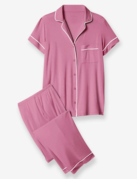 Women's Short Sleeve Top & Pant Pajama Set | Tommy John