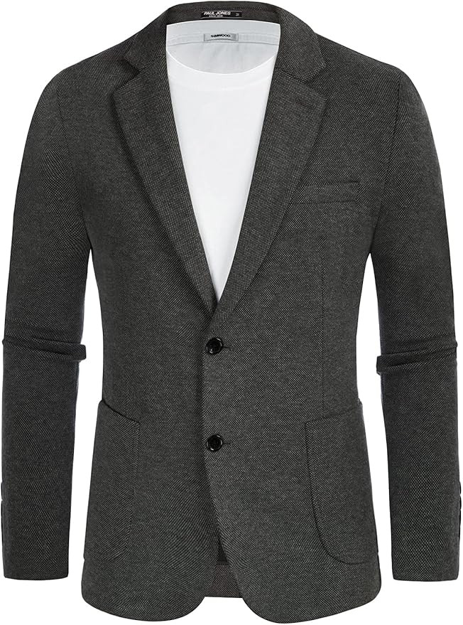 PJ PAUL JONES Men's Casual Knit Blazer Suit Jackets Two Button Lightweight Unlined Sport Coat | Amazon (US)