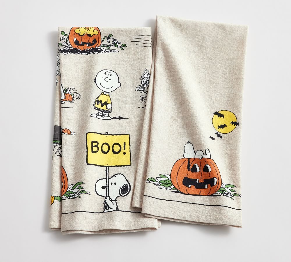 Peanuts™ Halloween Cotton Tea Towel | Pottery Barn (US)