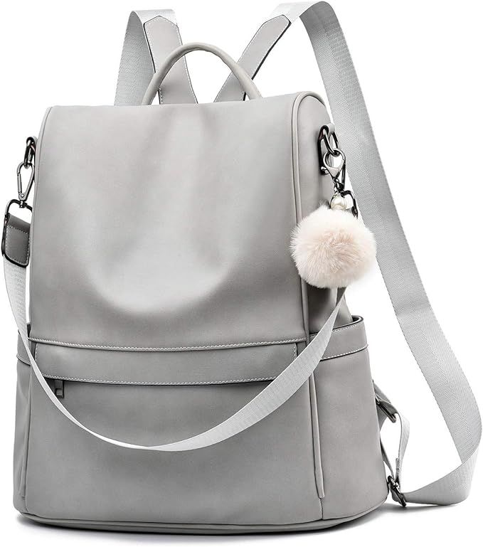 CHERUTY Women Backpack Purse PU Leather Anti-theft Casual Shoulder Bag Fashion Ladies Satchel Bag... | Amazon (US)