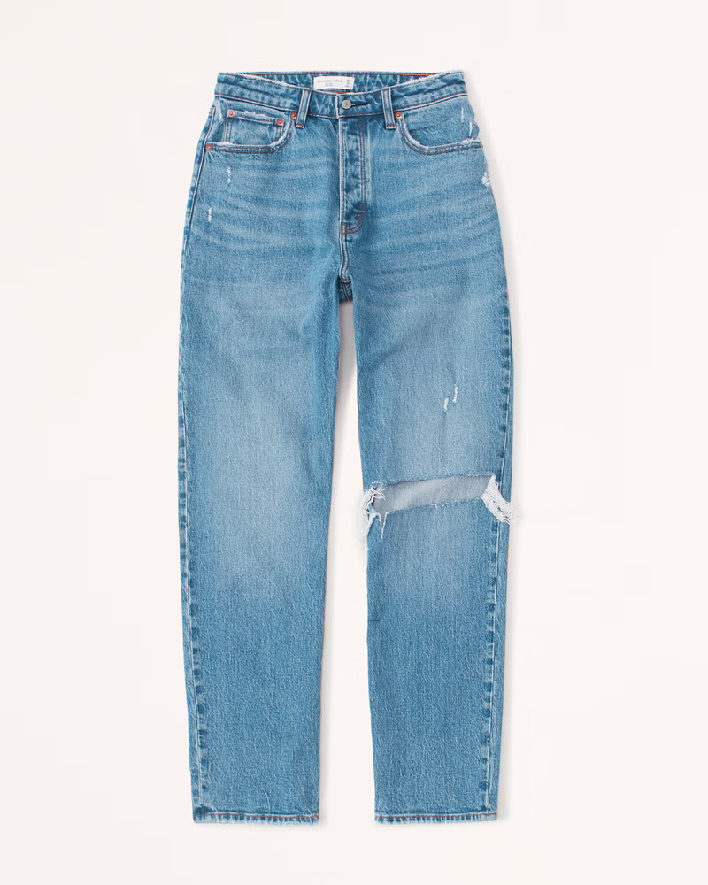 Women's Curve Love High Rise Dad Jean | Women's Bottoms | Abercrombie.com | Abercrombie & Fitch (US)