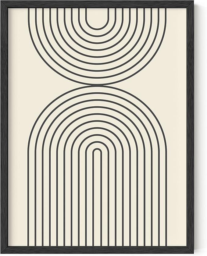HAUS AND HUES Neutral Wall Art Prints for Wall Decor - Boho Art Wall Prints, Mid Century Modern D... | Amazon (US)