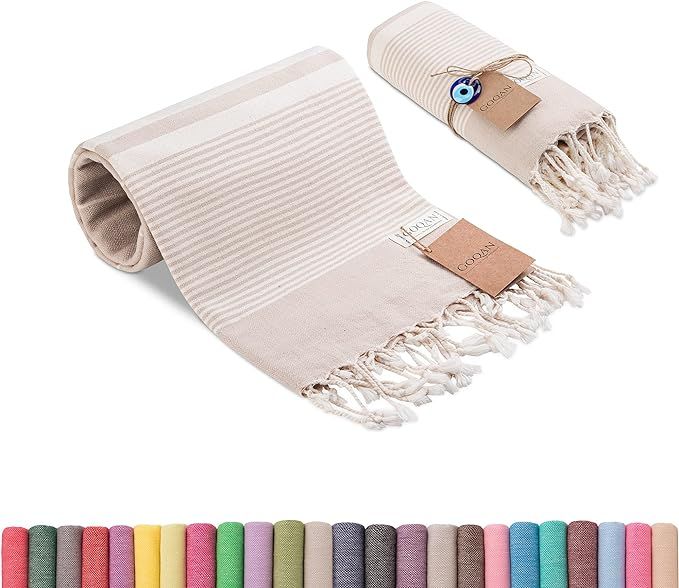 Realgrandbazaar Luna Turkish Towels Beach Towels %100 Cotton - Pre Washed Sand Free Quick Dry Sof... | Amazon (US)