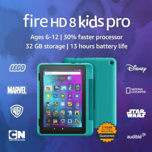 Amazon Fire HD 8 Kids Pro tablet- 2022, ages 6-12 | 8" HD screen, slim case for older kids, ad-fr... | Amazon (US)