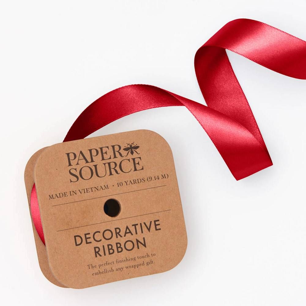 Red Satin Ribbon | Paper Source | Paper Source