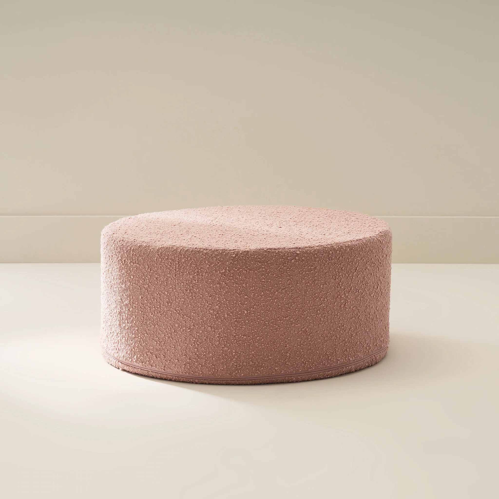 Soft Dusty Rose Ottoman | Boucle | House of Noa | House of Noa