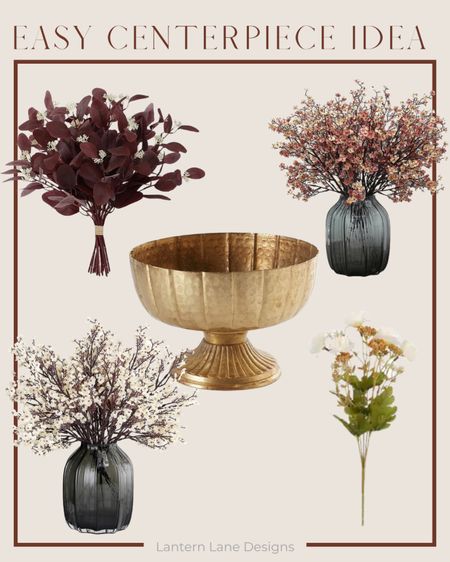 Easy fall centerpiece idea using faux stems. Fall faux florals, fall decor idea 

#LTKstyletip #LTKSeasonal #LTKhome