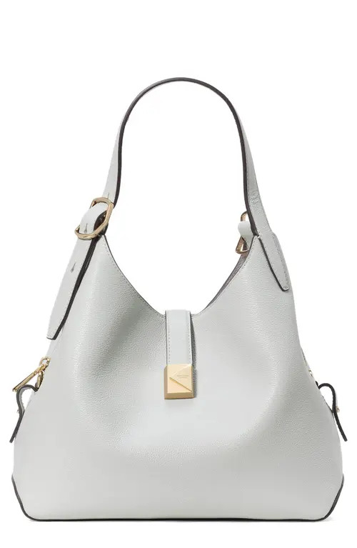 Kate Spade New York deco pebbled leather shoulder bag in Stone Path at Nordstrom | Nordstrom