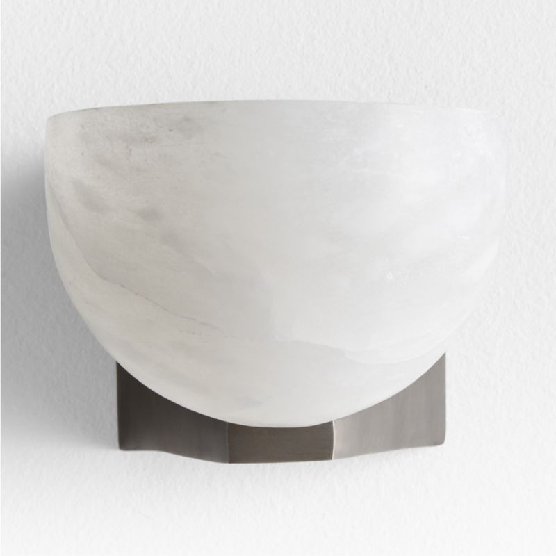 Ando Black Alabaster Sconce Light + Reviews | Crate & Barrel | Crate & Barrel