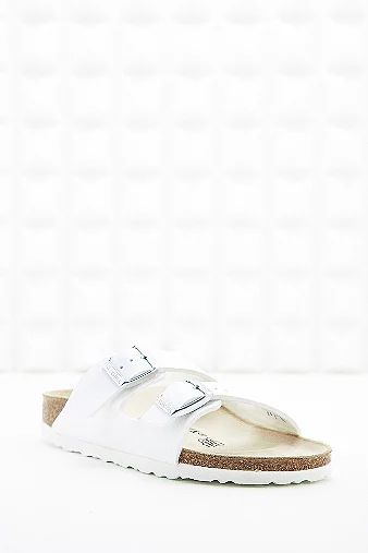 Birkenstock Arizona Birko Leather Sandals in White | Urban Outfitters AU