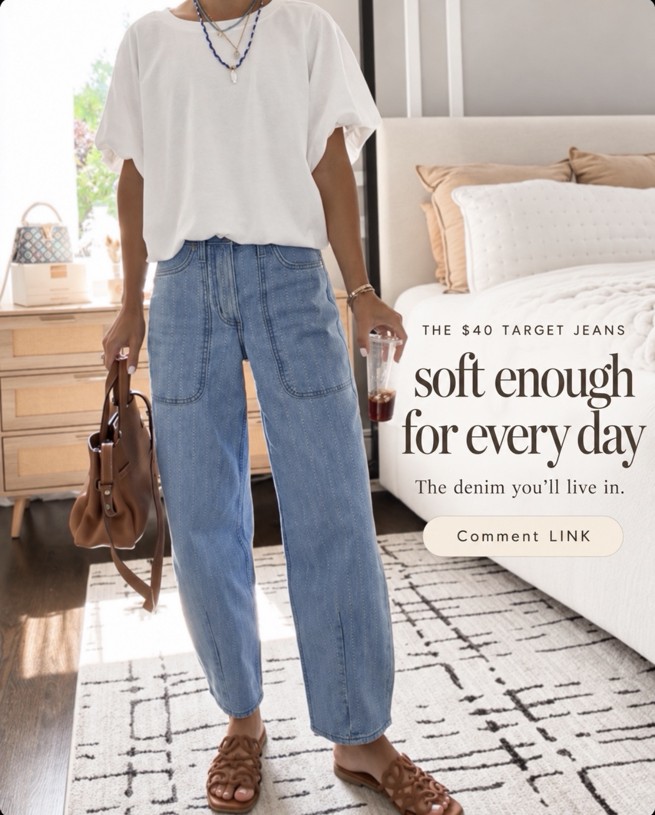 The everyday jeans you’ll reach for again and again: soft, comfortable, and easy to style with just about anything. 
💬Comment LINK and I’ll send you the link!