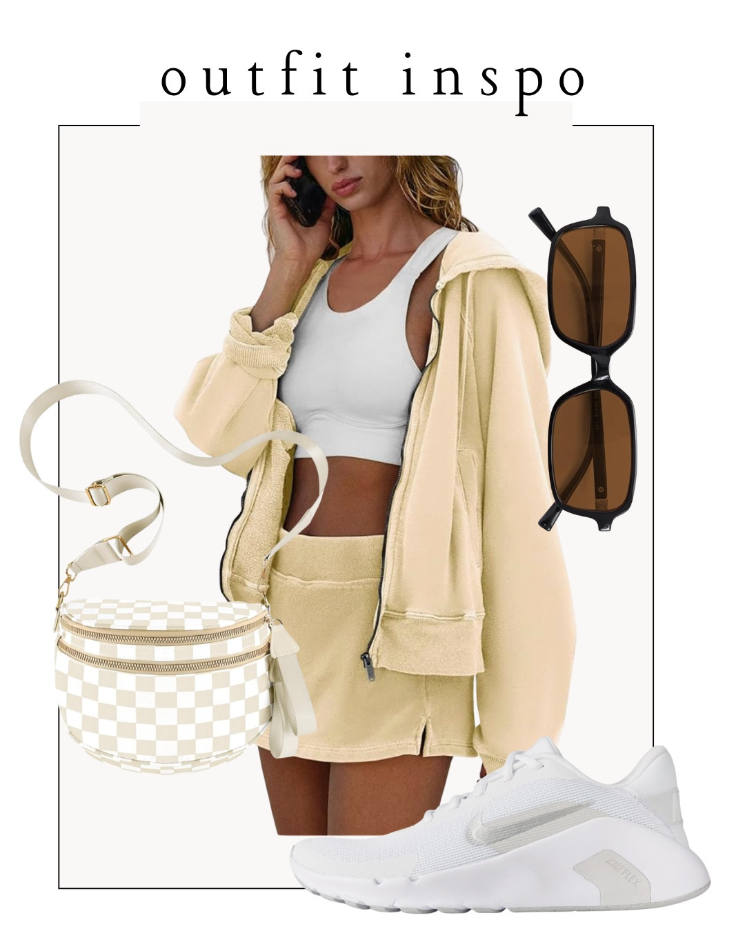 Yellow activewear set from
Amazon with white sneakers and checkered crossbody bag






Amazon outfits, summer outfit inspo, outfit ideas, casual outfits amazon, amazon outfits every day, spring outfits 2026, summer outfits

#LTKootd #LTKActive #LTKPetite