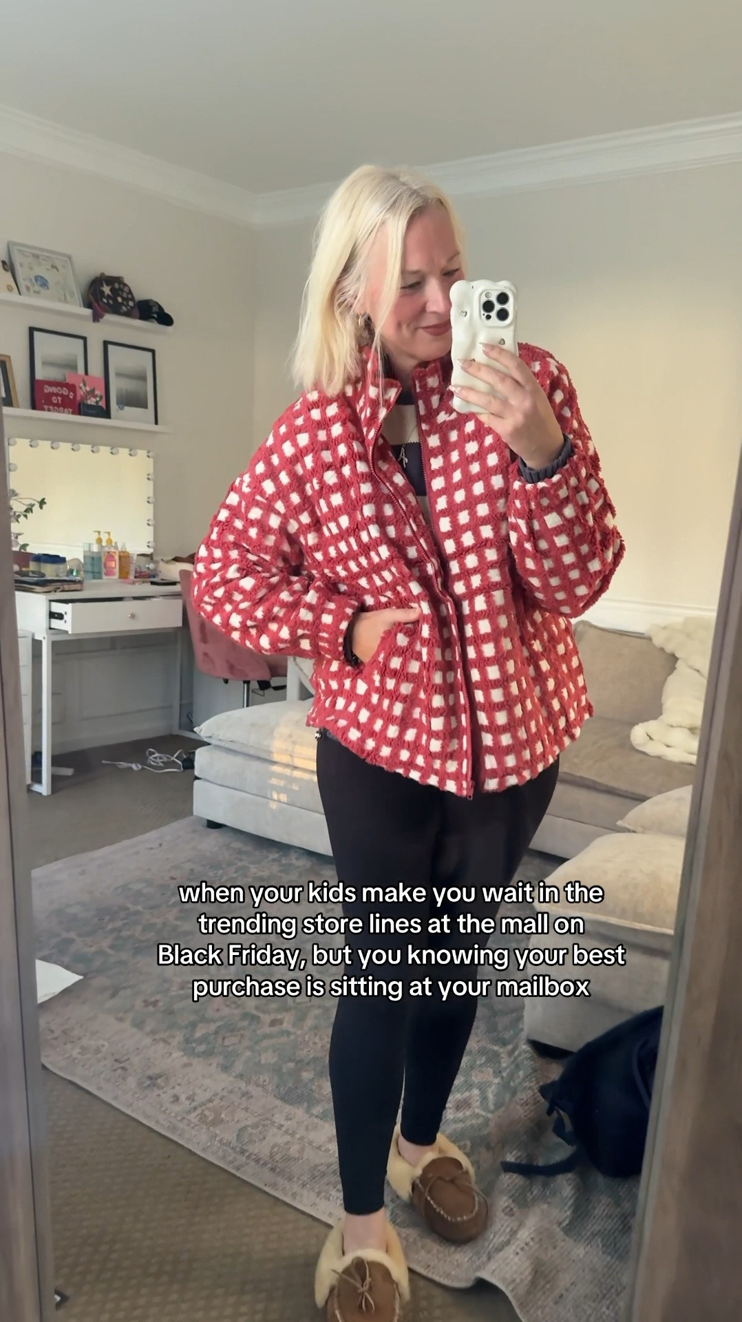 Red check winter Christmas jacket 

#LTKmomlife #LTKCyberWeek #LTKHoliday