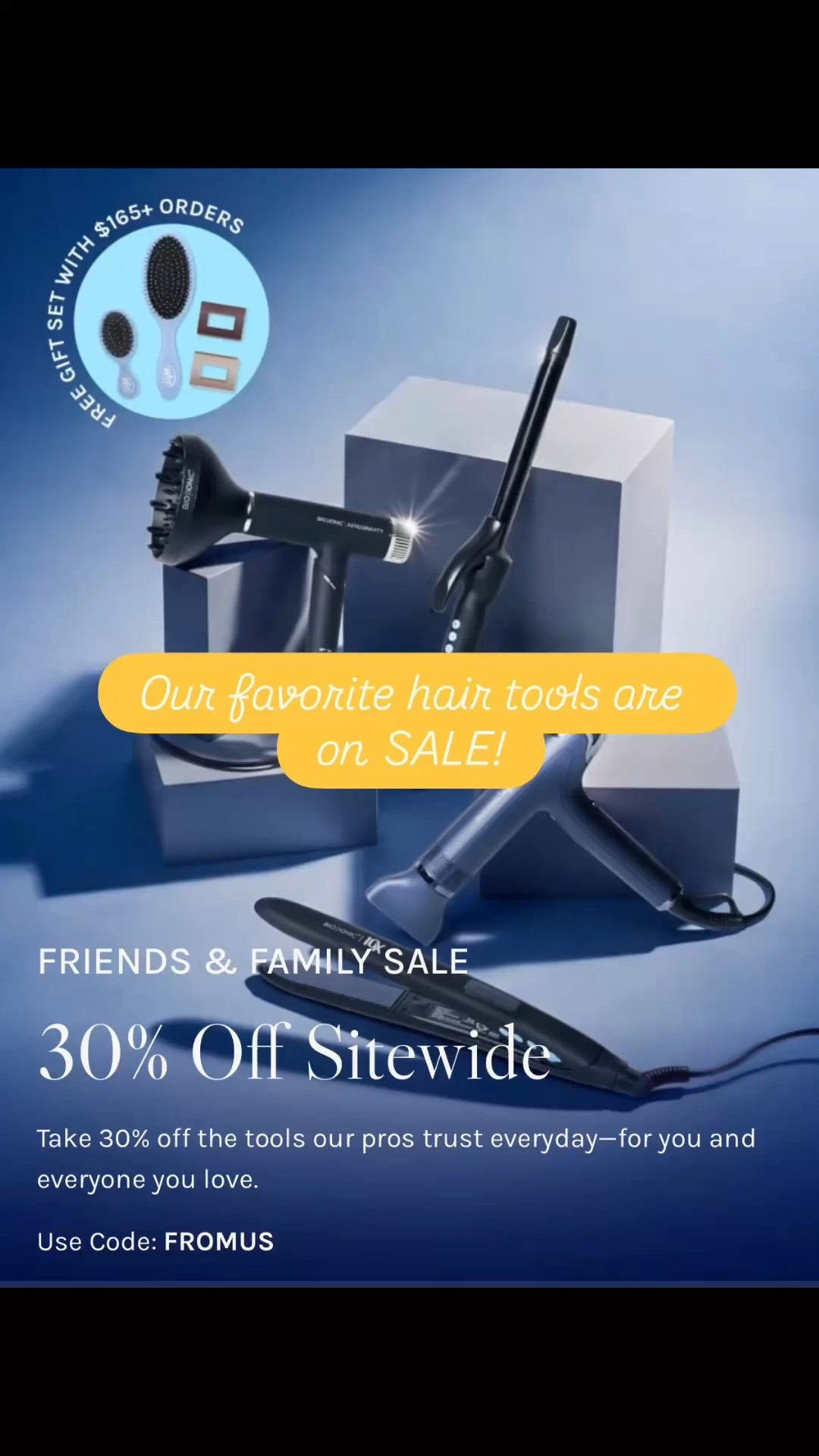 Our favorite hair tools are 30% off with code FROMUS. BioIonic sale.

#LTKSaleAlert #LTKOver40 #LTKBeauty