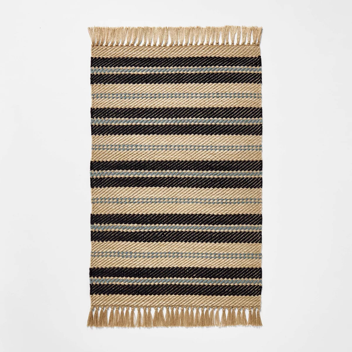 Striped Twill Accent Rug Blue/Tan - Threshold™ designed with Studio McGee | Target