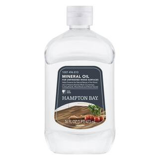 Hampton Bay 16 oz. Clear Hardwax Mineral Butcher Block Oil Conditioner 1000053495 - The Home Depo... | The Home Depot