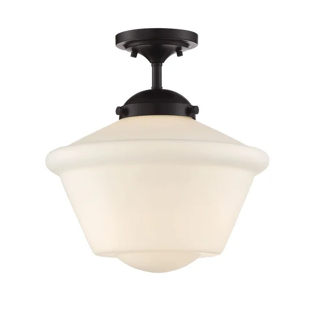 Modern Farmhouse 1 Light Transitional Retro Vintage Schoolhouse Semi-Flush Mount Ceiling Light, 6... | Walmart (US)