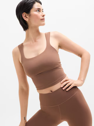 Transcend Square Neck Crop Sports Bra D-DD | Athleta | Athleta