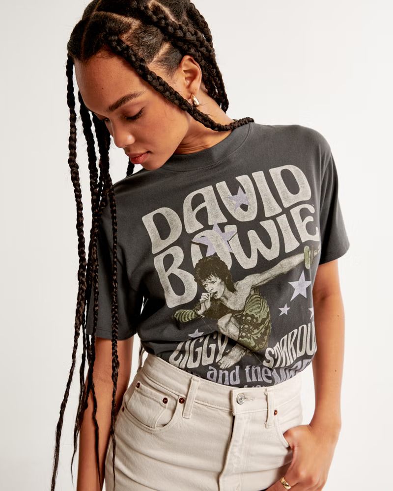 Oversized Boyfriend David Bowie Graphic Tee | Abercrombie & Fitch (US)