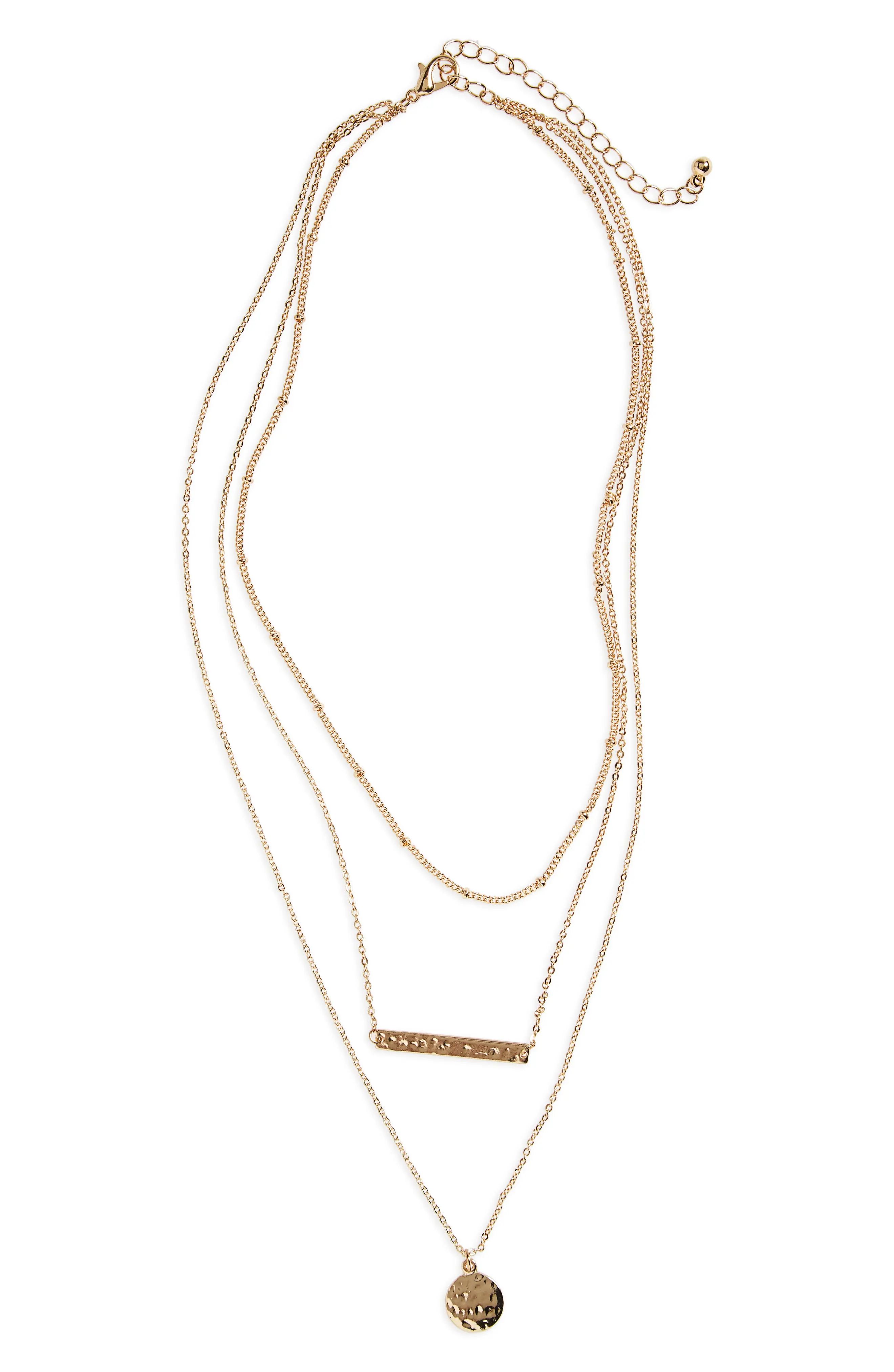 BP. Plate & Disc Layered Necklace | Nordstrom
