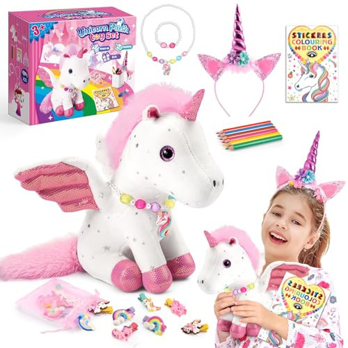 21-Piece Unicorn Gift Set for Girls Ages 3-8 | Soft Plush Stuffed Animals & Dress-Up Accessories Bundle | Idea Birthday Gifts, Christmas Presents, Party Favor for Kids Toddler Girls | Amazon (US)