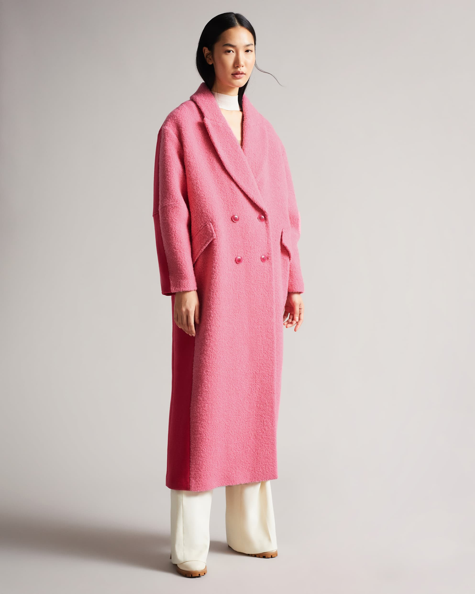 Fabric Blocked Oversized Crombie Coat | Ted Baker (US)