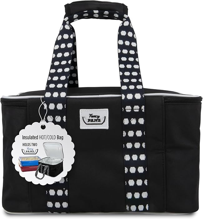 Fancy Panz - Black Insulated Casserole Carrier Bag - Insulated Thermal Bags for Hot & Cold Food H... | Amazon (US)